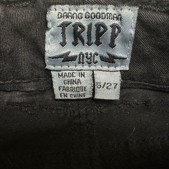 Tripp NYC Women’s Black Distressed Lowrise Skinny Jeans Sz 5/27 - Picture 13 of 15